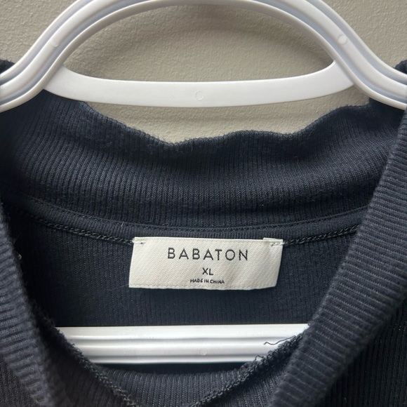 Babaton Black Mockneck Ribbed Tee Shirt - Picture 4 of 4